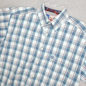 Wrangler George Strait Cowboy Cut Plaid Short Sleeve Button Up Shirt Men M